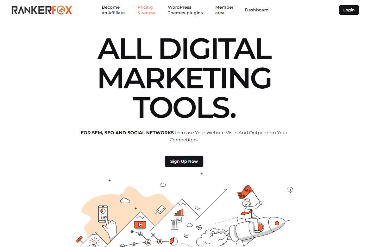 Rankerfox SEO Premium Interface