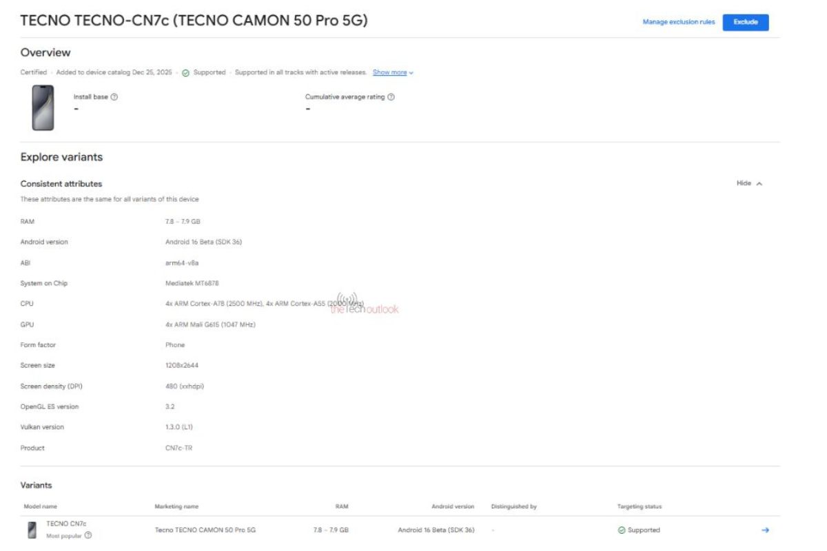 Tecno Camon 50 Pro 5G