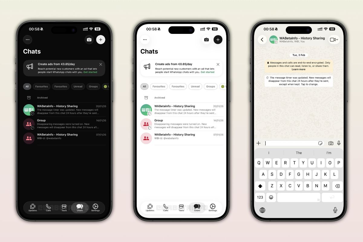 Sécurité WhatsApp mot de passe