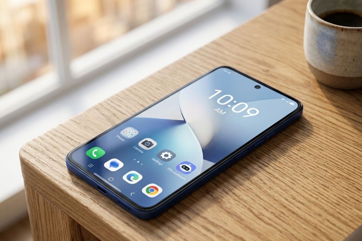 Un Tecno Spark 50 sur une table