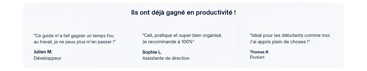 100 raccourcis clavier gratuits